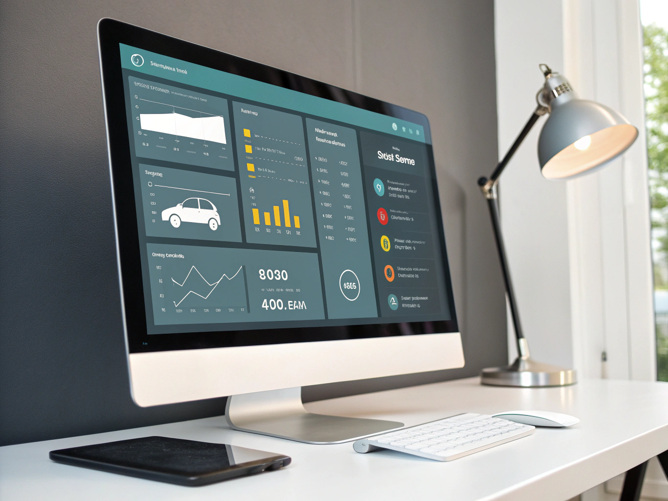 Custom IoT dashboard showing real-time fleet telemetry data