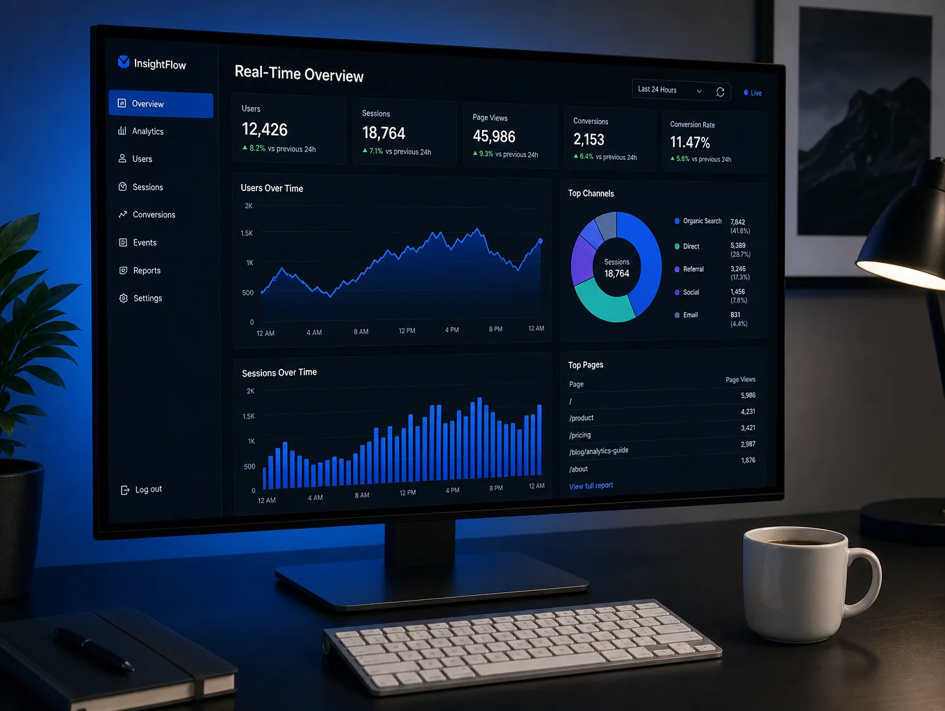 Operations phase showing real-time monitoring and predictive maintenance dashboard