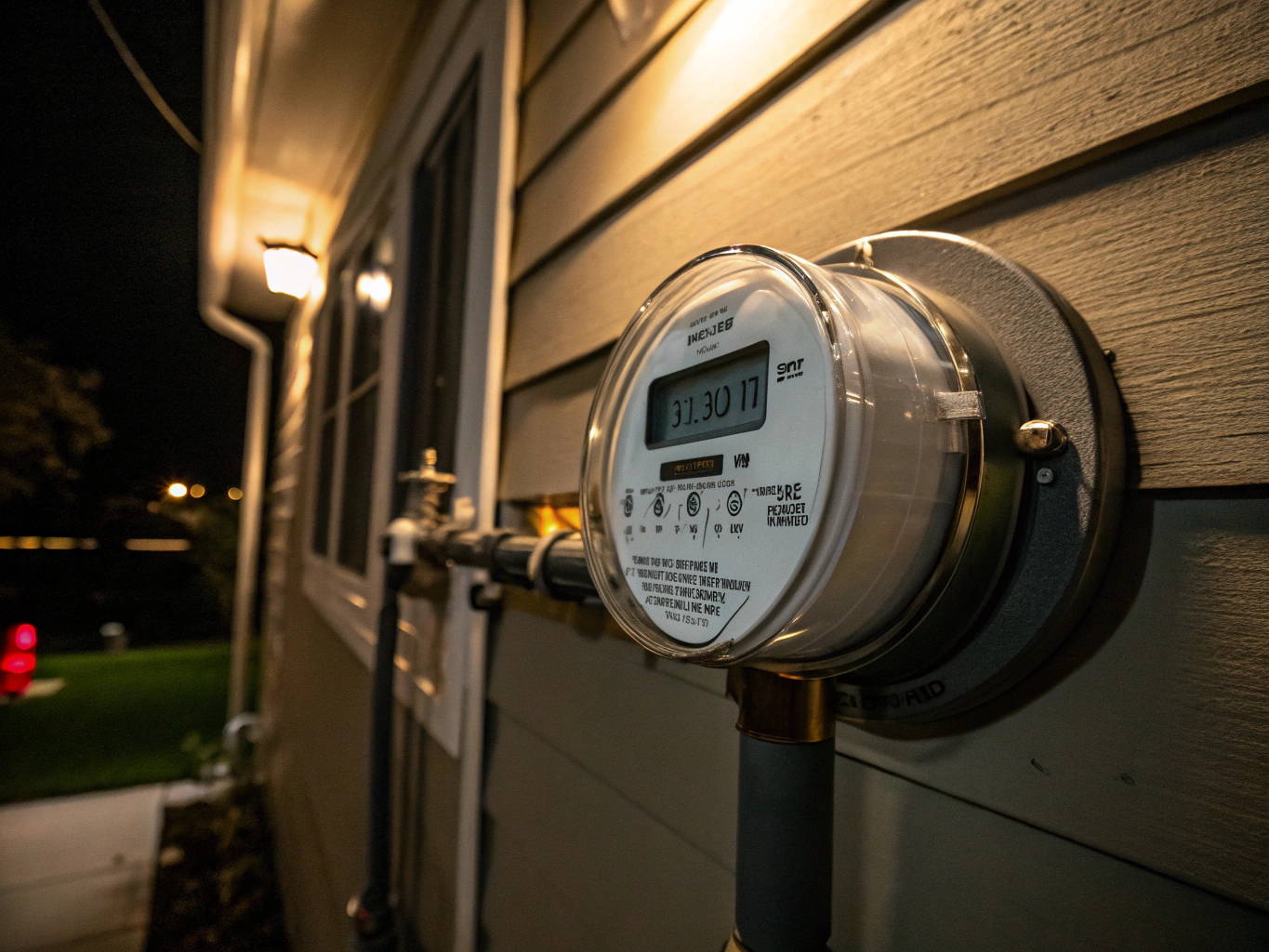 Digital smart water meter interface showing consumption data